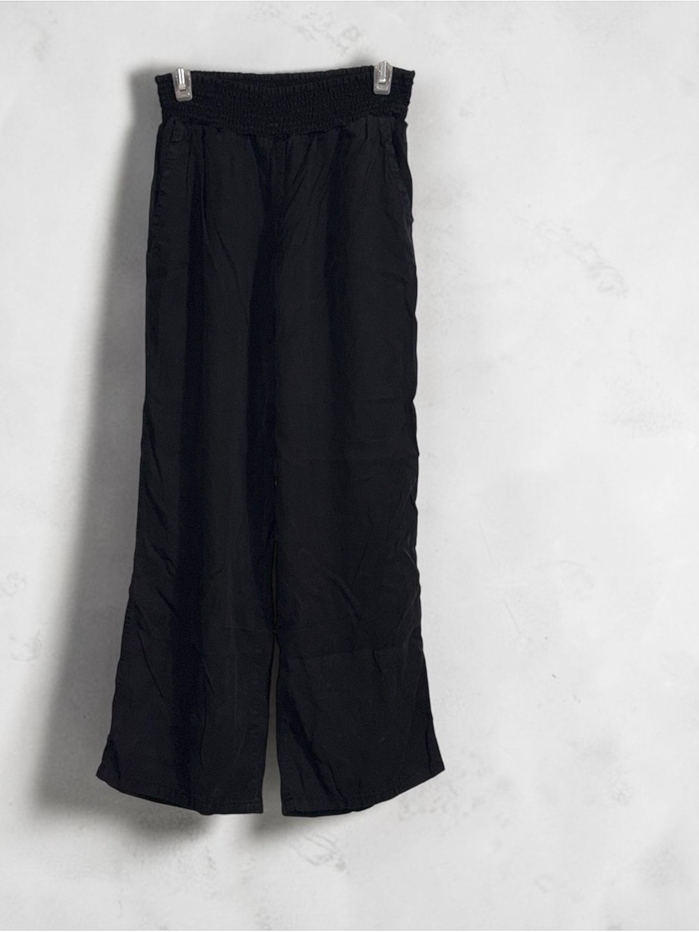 Calvin Klein Black Wide-Leg Elastic Waist Women's Pants